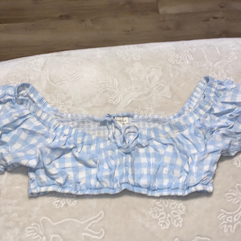 Plaid bra top